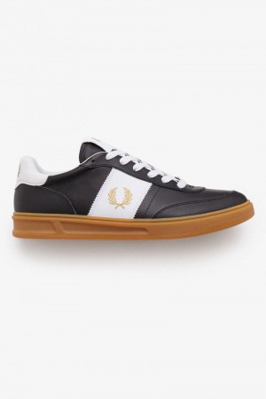 Black Fred Perry B400 Men's Shoes | SG1958TCEV