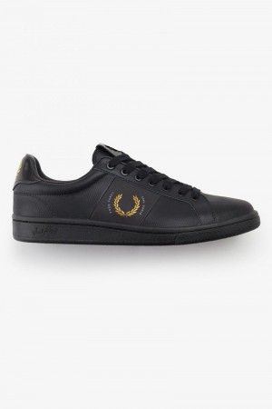 Black Fred Perry B721 Men's Shoes | SG1954QMAZ