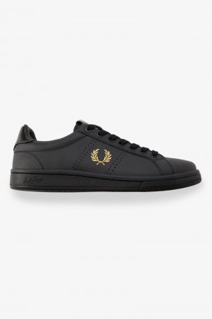 Black Fred Perry B721 Men's Shoes | SG1955WNBY