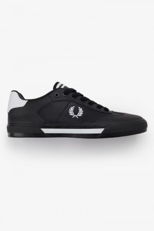 Black Fred Perry Clay Men's Shoes | SG1931RVDW