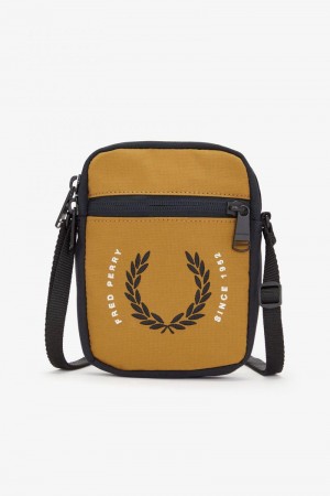 Black Fred Perry Contrast Ripstop Side Men's Bags | SG2012UZGT