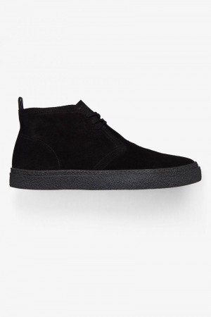 Black Fred Perry Hawley Men's Shoes | SG1923CTVE