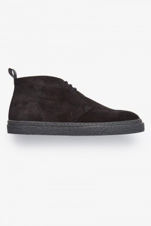 Black Fred Perry Hawley Women's Shoes | SG1199DFMN