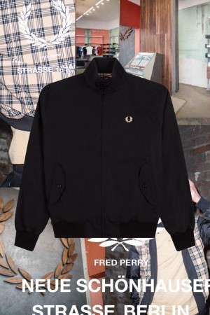 Black Fred Perry J2837 Men's Jackets | SG1850QMAZ