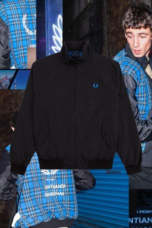 Black Fred Perry J2837 Men's Jackets | SG1852EBCX