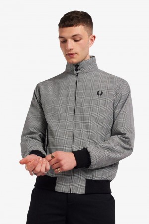 Black Fred Perry J3827 Men's Jackets | SG1841KORI