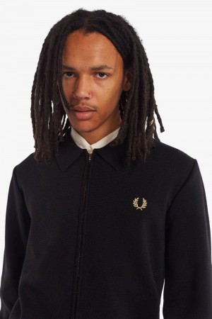 Black Fred Perry K3809 Men's Knitwear | SG1741JPQJ