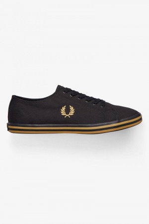 Black Fred Perry Kingston Men's Shoes | SG1909ILHS