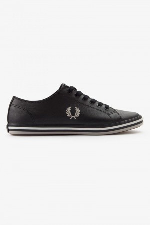 Black Fred Perry Kingston Men's Shoes | SG1910OKIR