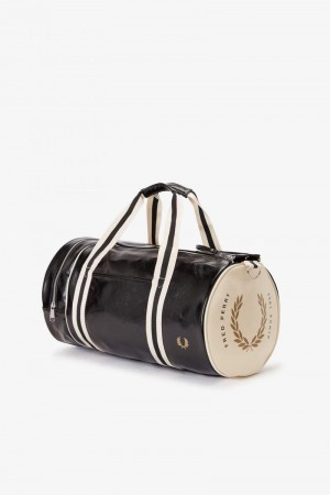 Black Fred Perry Laurel Wreath Barrel Men's Bags | SG2003BEXC