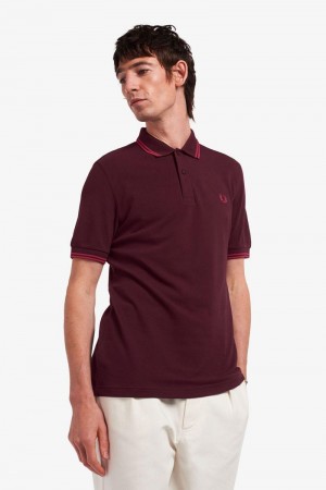 Black Fred Perry M3600 Men's Polo Shirts | SG1623TCEV