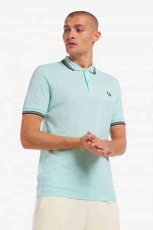 Black Fred Perry M3600 Men's Polo Shirts | SG1641DFMN