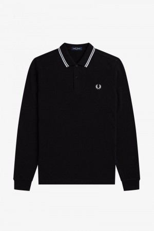 Black Fred Perry M3636 Men's Polo Shirts | SG1596YXFU