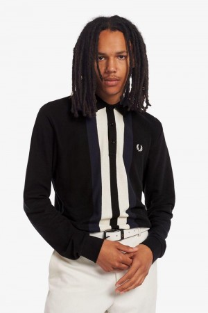 Black Fred Perry M3808 Men's Polo Shirts | SG1592PJJQ