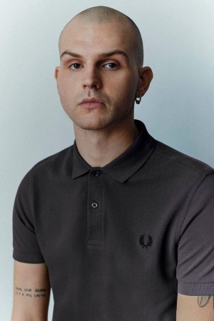 Black Fred Perry M6000 Men's Polo Shirts | SG1583LISH