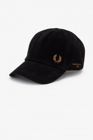 Black Fred Perry Microfibre Men's Hats | SG1970JPQJ