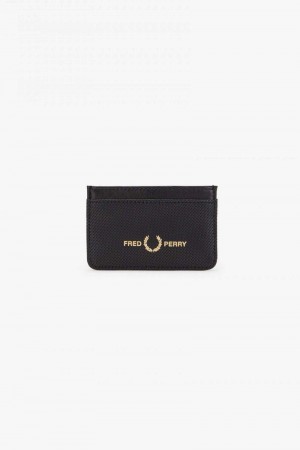 Black Fred Perry Piqué Textured Card Men's Bags | SG1997KORI