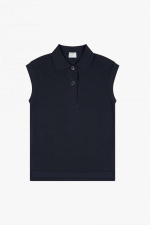 Black Fred Perry SG6011 Women's Polo Shirts | SG1076YXFU