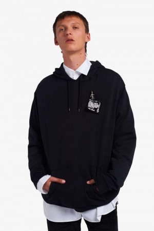 Black Fred Perry SM1953 Men's Sweatshirts | SG1445QMAZ