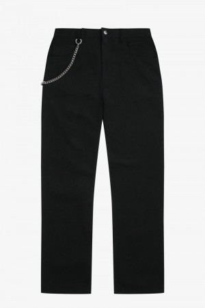 Black Fred Perry ST1961 Men's Pants | SG1704WNBY