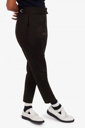 Black Fred Perry ST3005 Women's Pants | SG1101UZGT