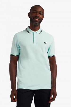 Blue Fred Perry M3600 Men's Polo Shirts | SG1642SGLO