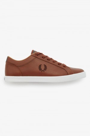 Brown Fred Perry Baseline Men's Shoes | SG1934UZGT