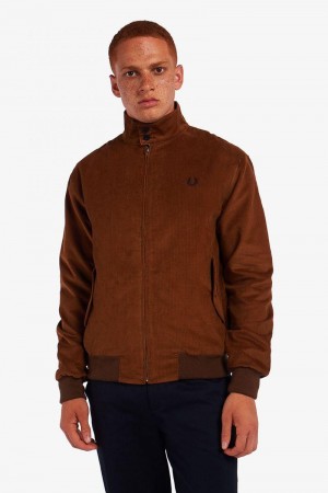 Brown Fred Perry J2847 Men's Jackets | SG1848NWYB