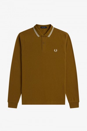 Camel Fred Perry M3636 Men's Polo Shirts | SG1595UZGT