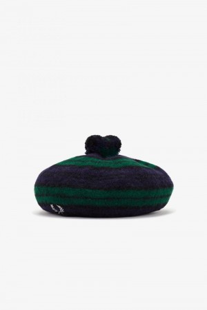 Dark Green Fred Perry Tam O Shanter Wool Women's Hats | SG1210WNBY