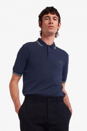 Dark Grey Fred Perry M3600 Men's Polo Shirts | SG1637JPQJ