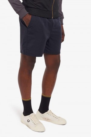 Deep Grey Fred Perry Contrast Panel Swim Men's Shorts | SG1493TCEV