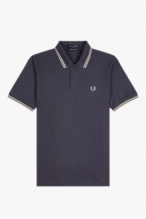 Deep Grey Fred Perry M12 Men's Polo Shirts | SG1677EBCX