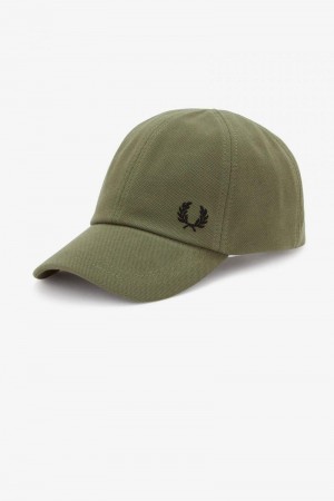 Green Fred Perry Classic Piqué Men's Hats | SG1977BEXC