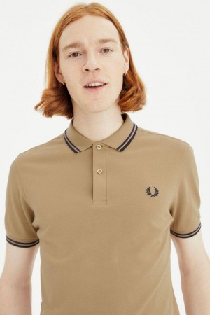 Grey Fred Perry M3600 Men's Polo Shirts | SG1601QMAZ