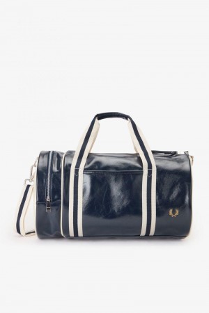 Navy Fred Perry Laurel Wreath Barrel Men's Bags | SG2002VRWD