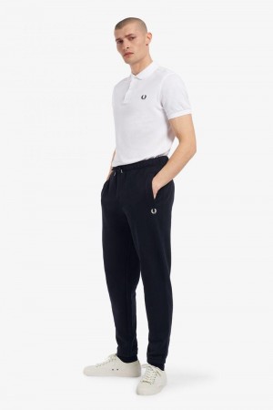 Navy Fred Perry Loopback Sweat Men's Pants | SG1710CTVE