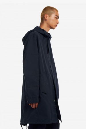 Navy Fred Perry Shell Parka Men's Jackets | SG1809SGLO