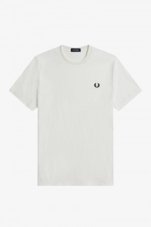 White Fred Perry 1952 Graphic Men's T Shirts | SG1424CTVE