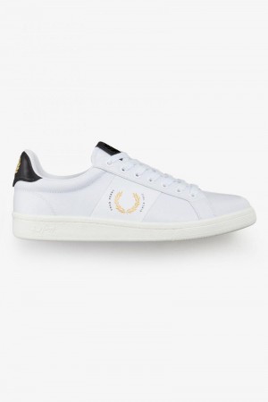 White Fred Perry B721 Men's Shoes | SG1947ZUTG