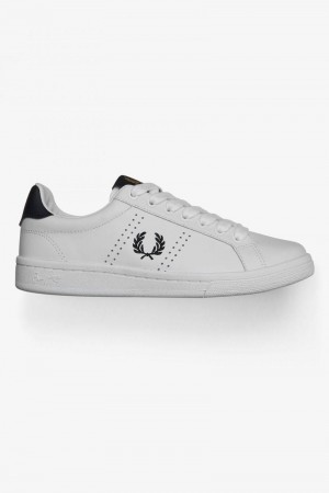 White Fred Perry B721 Men's Shoes | SG1952NWYB