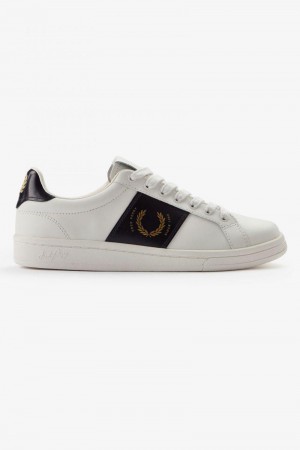 White Fred Perry B721 Men's Shoes | SG1953MQZA