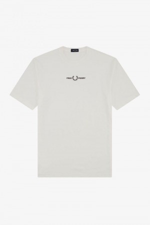 White Fred Perry Branded Women's T Shirts | SG1022ILHS