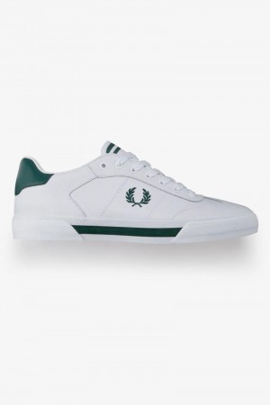 White Fred Perry Clay Men's Shoes | SG1930EBCX