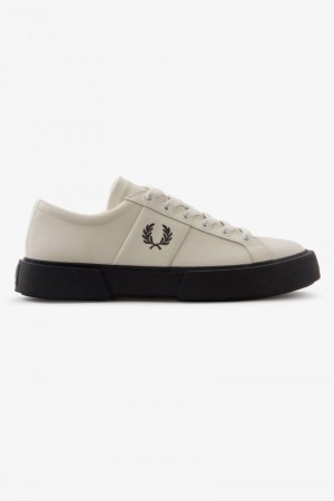 White Fred Perry Exmouth Men's Shoes | SG1928QMAZ