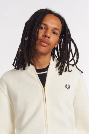 White Fred Perry K3802 Men's Knitwear | SG1742HAPK