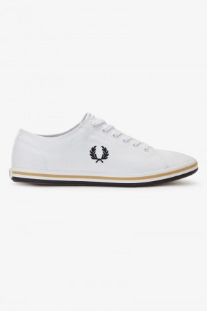 White Fred Perry Kingston Men's Shoes | SG1902QMAZ