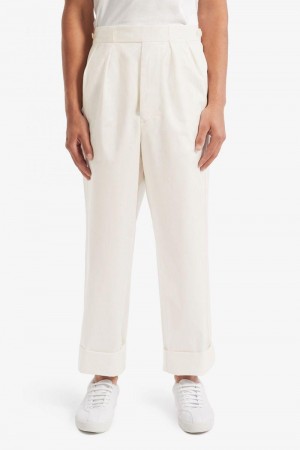 White Fred Perry ST6002 Men's Pants | SG1699UZGT